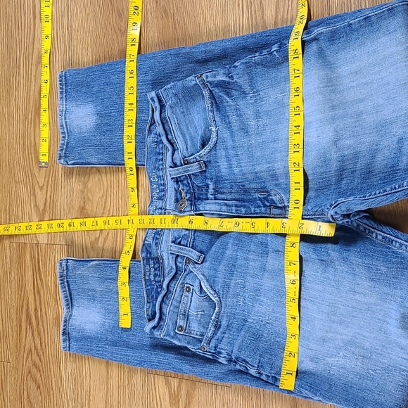 MOSSIMO 30x29 VINTAGE FADED DISTRESSED DENIM BLUE MENS TOTAL FLEX JEANS - Picture 4 of 8